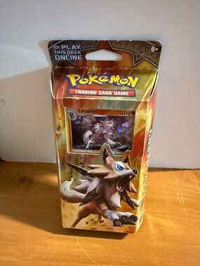 Pokemon Lycanroc Trading Card Game Deck - Brown, Gold, White